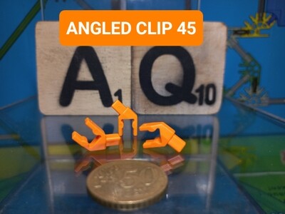 K'nex (Gebruikt) | Classic | Clip met hoekverbinding | 91690 | 3D | Oranje | Clip with Angled end 3D Orange | 45 graden