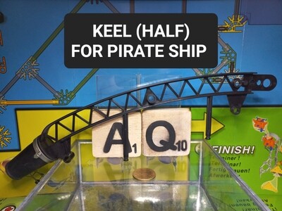 K'nex (Gebruikt) | Classic | 99047 | Zwart | Gebogen | Keel half for Pirate ship | Piraten
