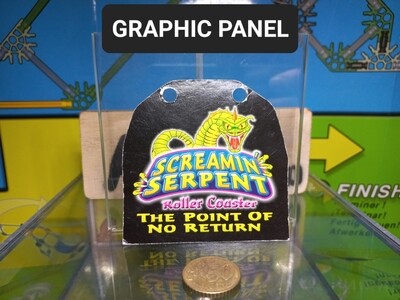 K'nex (Gebruikt) | Kartonnen afbeelding | Screanin' Serpent | Roller Coaster | The point of no return | 63153 | Vlag | Banner