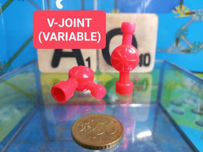 K'nex (Gebruikt) | Kid Knex | 70842r | Rood | Rose | V-stuk | Hoek | Joint variable-angle | 7084.2