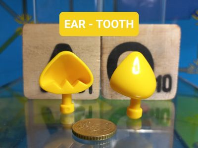 K'nex (Nieuw) | 71741 (7174.1) | Oor -Tand | Geel | Ear/tooth Yellow