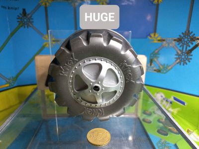 K'nex (Gebruikt) | Classic | Wiel (Groot) - Grijs | Huge Wheel (Box) Grey | Boîte - Ø 105mm