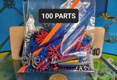 K'nex (Gebruikt) | Startpakket 100 | Micro mix van 100 onderdelen | Leuk pakket om cadeau te geven