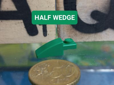 K'nex (Gebruikt) | 99109G | Groen | Brick half wedge - Green