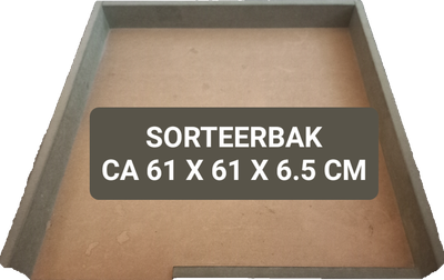 Verhuur (per week) | Sorteerbak | ± 60 x 60 x 7