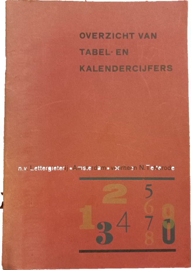 Boeken | (Gelezen) | Overzich van tabel- en kalendercijfers  - Lettergieterij Amsterdam voorheen N.Tetterode
