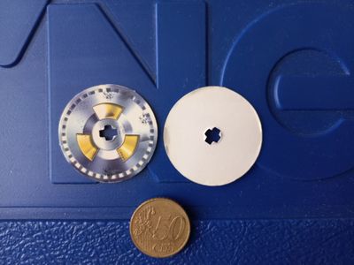 K'nex (Gebruikt) | Graphic | Kartonnen afbeelding (Rond) | Blauw/Grijs | Blue