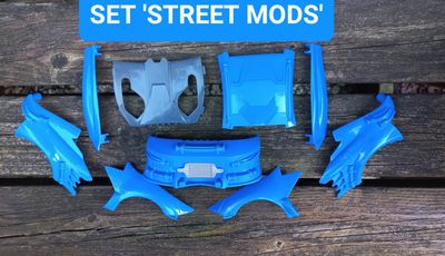 K'nex (Gebruikt) | Classic | Set Plaatwerk 'Street Mods' - GT-Tunners (12023/25) | Blauw/Grijs  | Car Blue | Street Mods