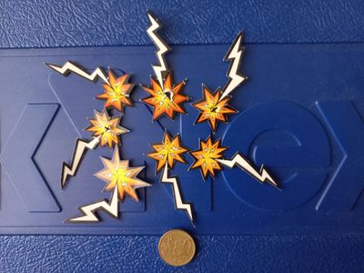 K'nex (Gebruikt) | Graphic | Kartonnen afbeelding - 'Vuurwerk' - 'Bliksem'