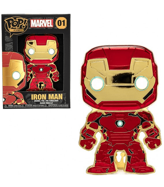 Funko Pop! Pin's Géant avec Stand 10 cm Marvel Iron Man #01