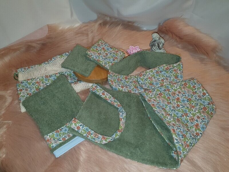 Kit textile bien être - Tissu cretonne fleurie