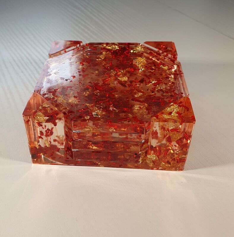 Lot de sous-verre et avec boite de rangement