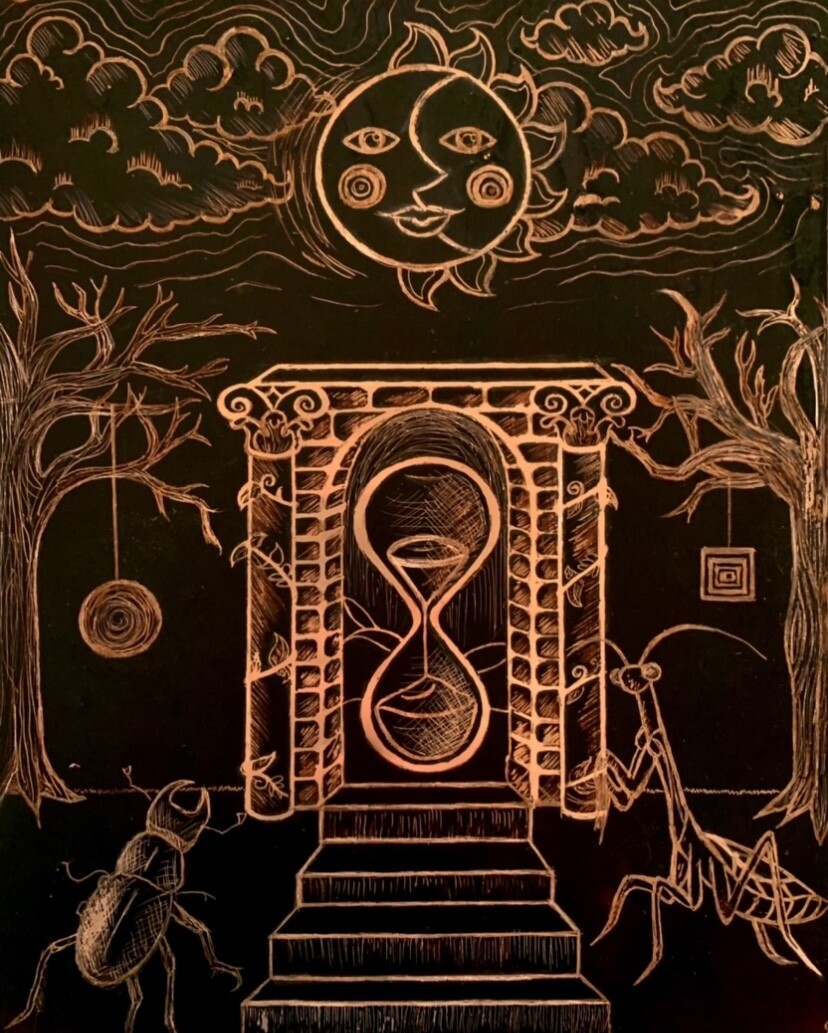 The Passage of Time Centers all Transformation (Copper Plate Print)