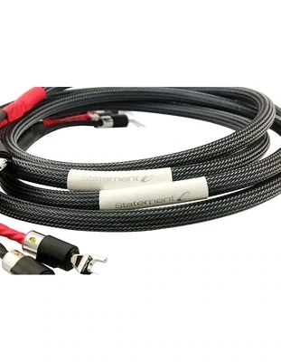 Audio Art AAC Statement e SC Cryo Bi-wire Speaker Cable Pair Rhodium Spade
