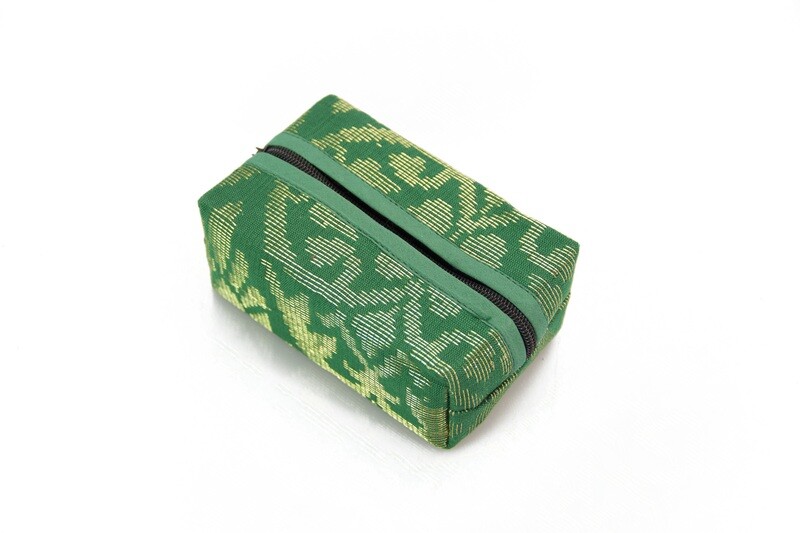 Block Coin Pouch Songket (Green)