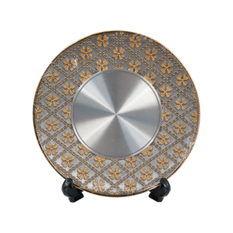 Songket Design Gold Pewter Plate 6.5"