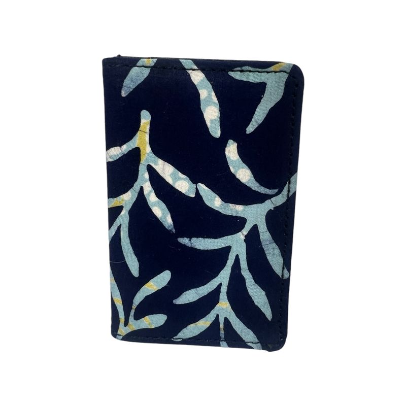 Image 87: Batik Name Card Holder, Colour: Blue Leaf