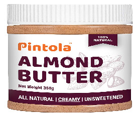 Pintola All Natural Almond Butter (Creamy) (350gm) (Unsweetened)