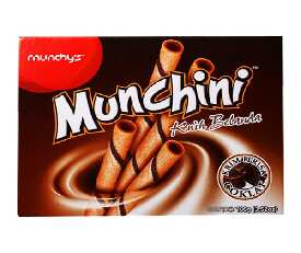 Munchys Munchini Chocolate Waffer Roll 100gm