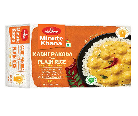 Haldiram Kadhi Pakoda With Plain Rice 375gm (Ready To Eat Combo) 