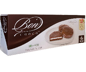 Bon Choco Cocoa Marshmallow Chocolate, 150g (6 Pcs)