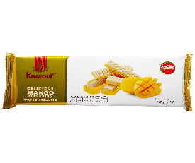 Kravour Delicious Mango Flavour Wafer Biscuits (Buy One Get One Free) 100gm