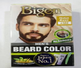 Bigen Mens Beard Color Medium Brown B105