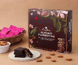 Loyka Almond Florentine Box - 12 pcs Choco & Nut Dryfruit  | Caramalised Almond