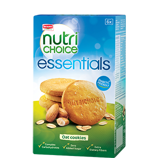 Britannia Nutri Choice Oats Almond Sugar Free Biscuts 150gm