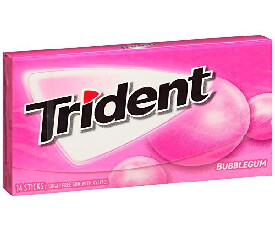 Trident Sugar Free Gum Bubblegum (14 Stick)