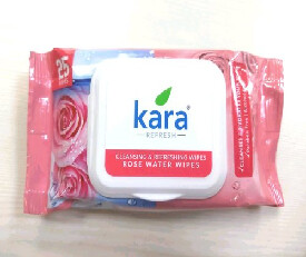 Kara Cleansing & Refreshing Wipes Rose Water Wipes (25 Wipes)