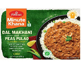 Haldiram Dal Makhani With Peas Pulao 375gm (Ready To Eat Combo)