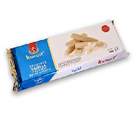 Kravour Delicious Vanilla Flavour Wafer Biscuits (Buy One Get One Free) 100gm