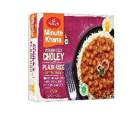 Haldiram Choley With Plain Rice 375gm (Ready To Eat Combo)