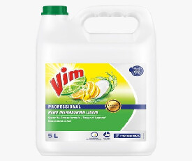 Vim Hand Dishwashing Liquid 5 Ltr Lemon Gel 
