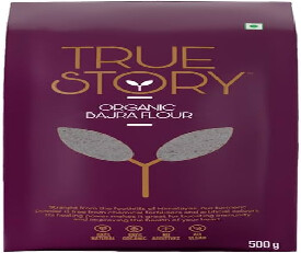 True Story Organic Bajra Atta - 500Gm , Gluten Free