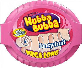 Wrigleys Hubba Bubba Mega Long Bubble Gum, Fancy Fruit - 56g