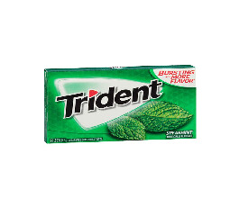 Trident Sugar Free Chewing Gum Spearmint, 14 Sticks