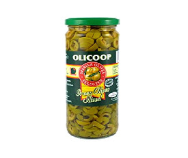 Olicoop Green Sliced Olive (Olive) 450gm