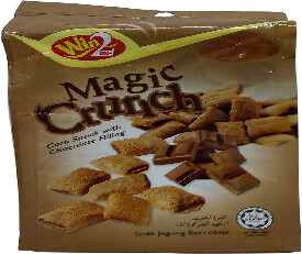 Win2 Magic Crunch Corn Snacks - Chocolate Filling, 60g Pouch
