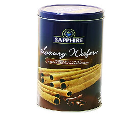 Sapphire Luxury Wafer Roll Chocolate Flavour 300gm