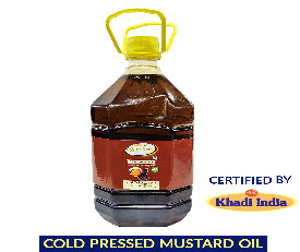 Cold Crush Cold Pressed Black Mustard Oil 5 Ltr (Certified By Khadi India)