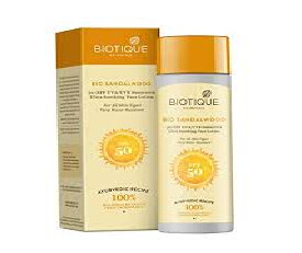 Biotique Bio Sandalwood 50+ SPF Sunscreen Ultra Soothing Face Lotion ,120ml (550)