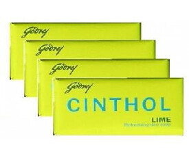 Cinthol Lime (Yellow) Soap, 100g (Pack of 5)