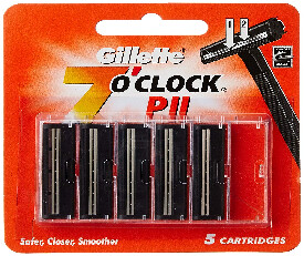 Gillette 7 O Clock PII Cartridge - 5 Cartridges