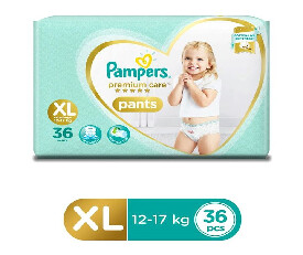 Pampers Premium Care Pants Diapers XL, 36 Pieces, XL-36 (1399)