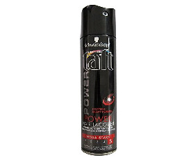 Schwarzkopf Taft Hair Spray BLACK (NO-5) Power Hair Lacquer Mega Strong, 250ml