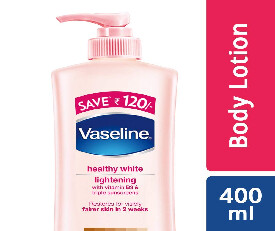 Vaseline Healthy White (Pink) Lightening Visible Fairness Body Lotion, 400ml (500)