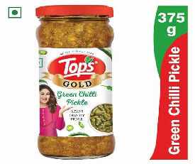 TOPS Gold Pickle Green Chilli 375 gm