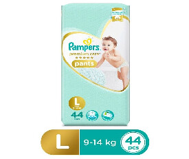 Pampers Premium Care Pants Diapers Large 44 Pieces, L-44 (1499)